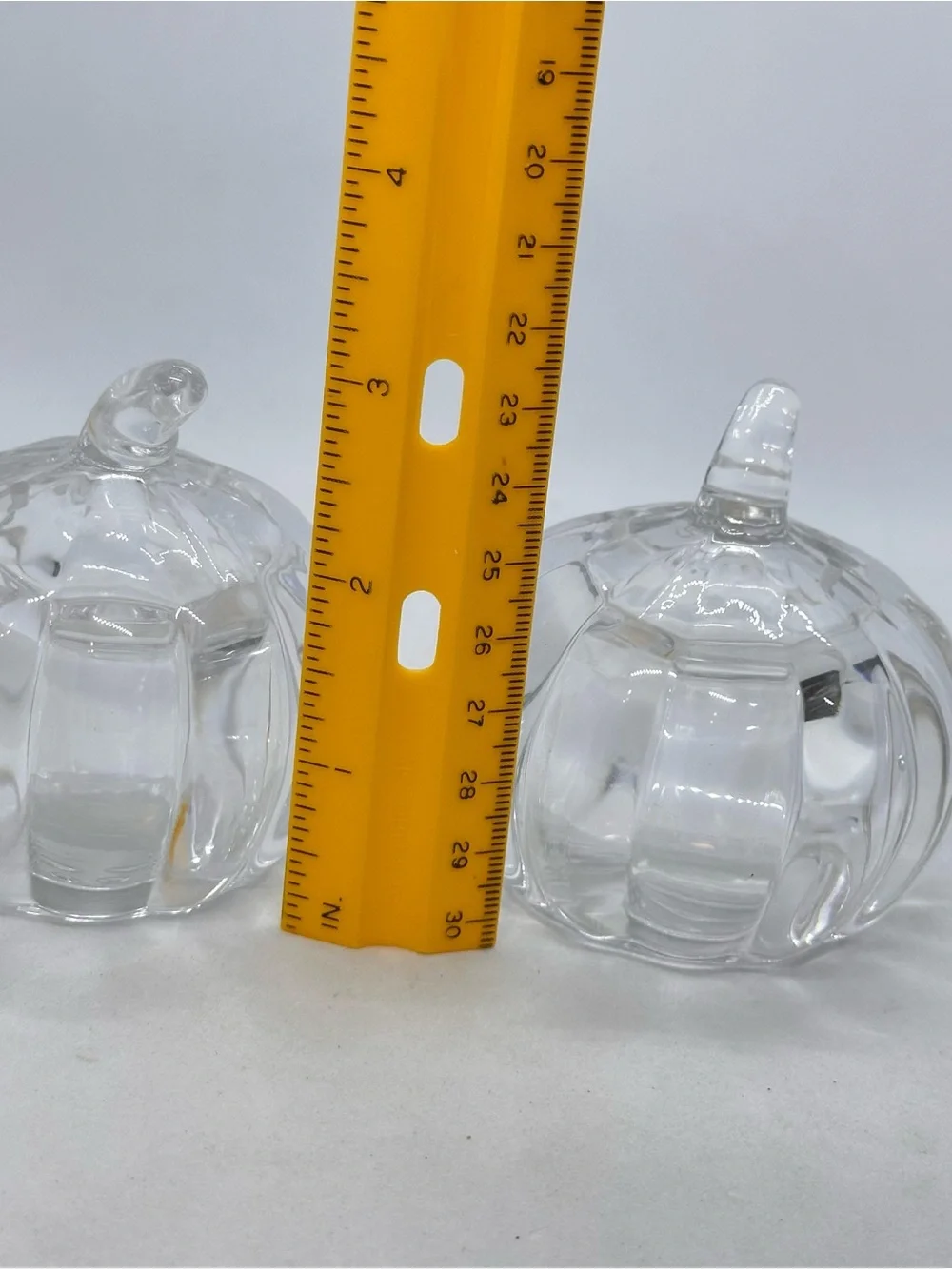 Godinger SHANNON CRYSTAL of Ireland Lead Crystal Pumpkin Salt/Pepper Shaker Set